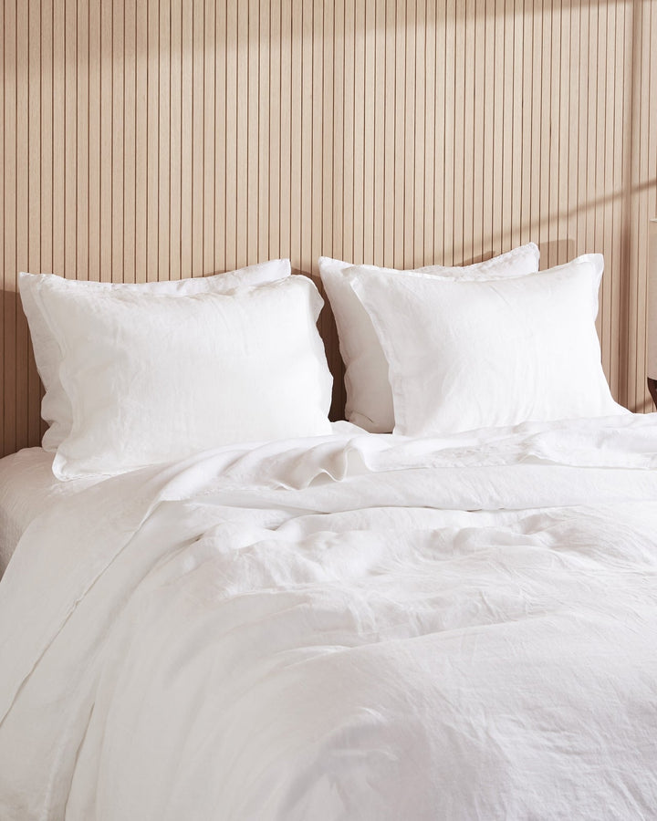 Linen Sham Set White