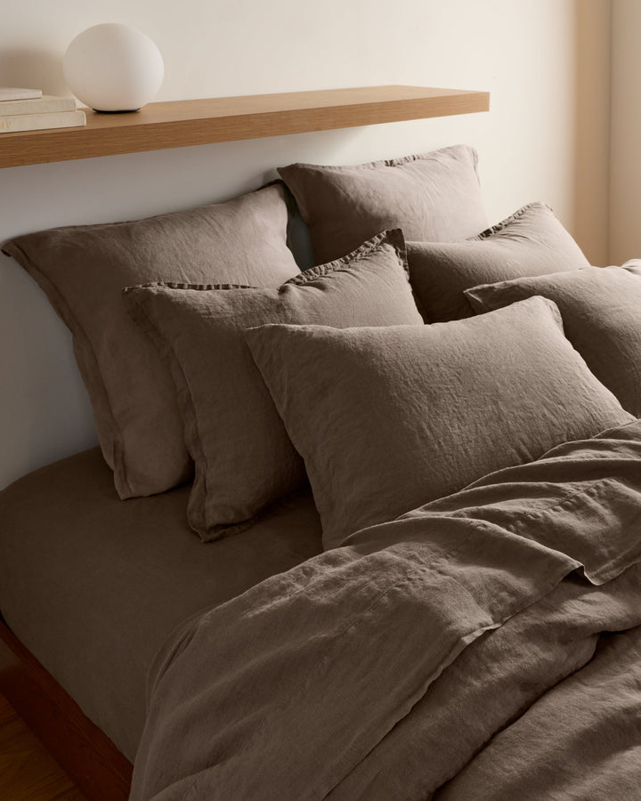 Linen Sham Set Warm Grey