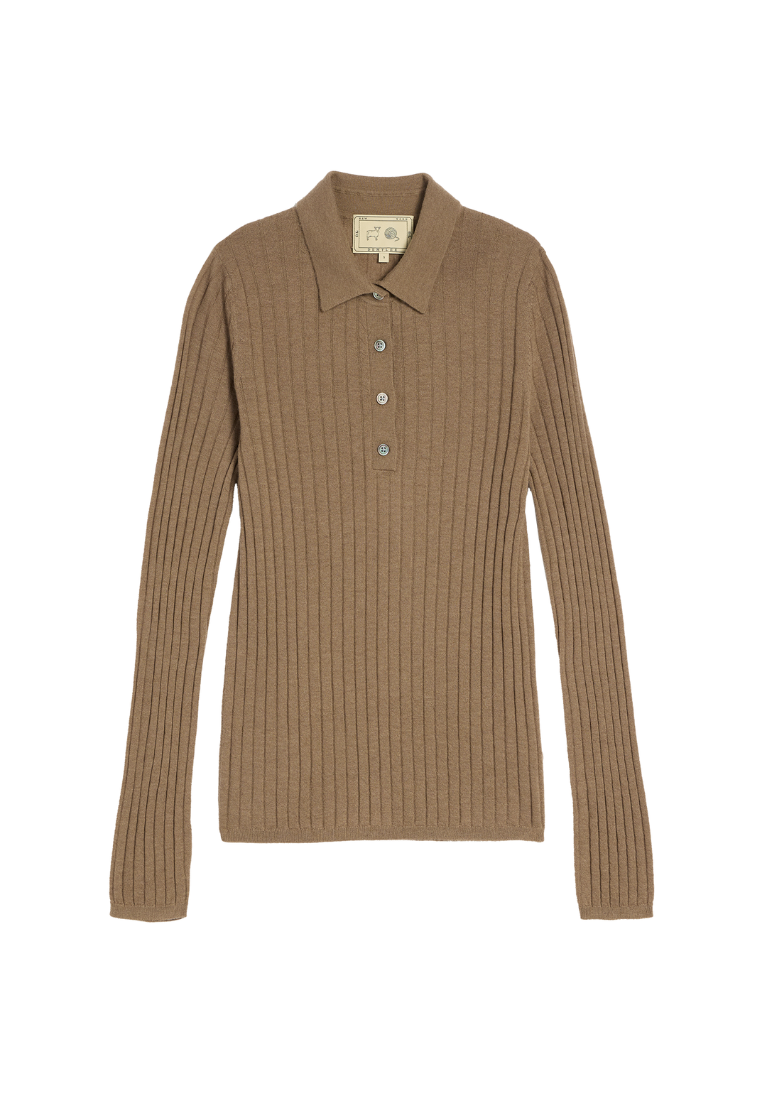 Luna Superfine Cashmere Polo Top