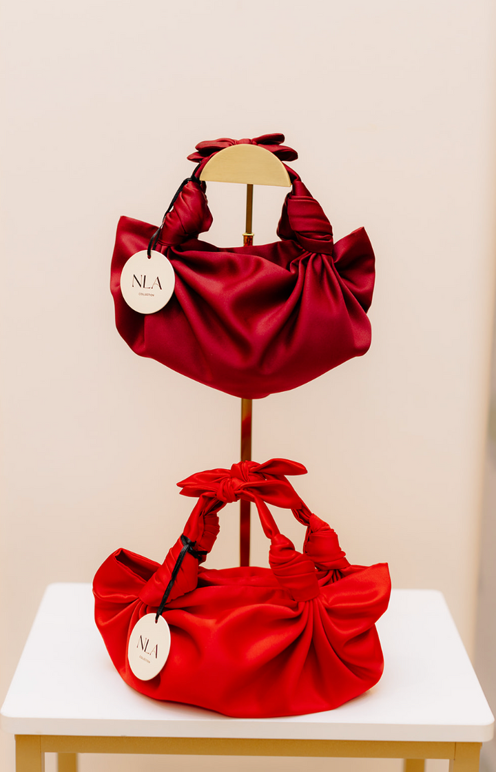 Silk Knot Bag Merlot