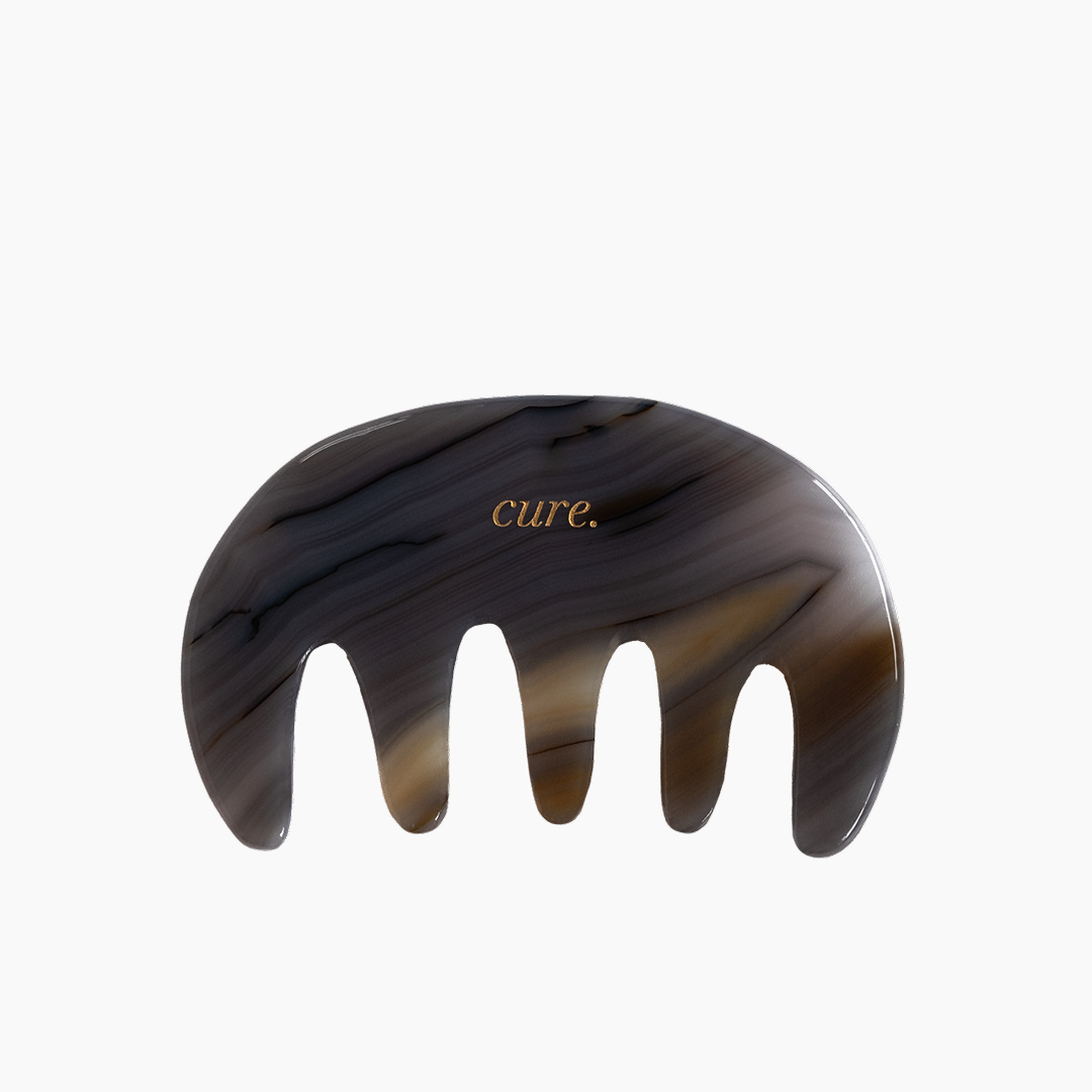 Natural Agate Scalp Comb for thick hair