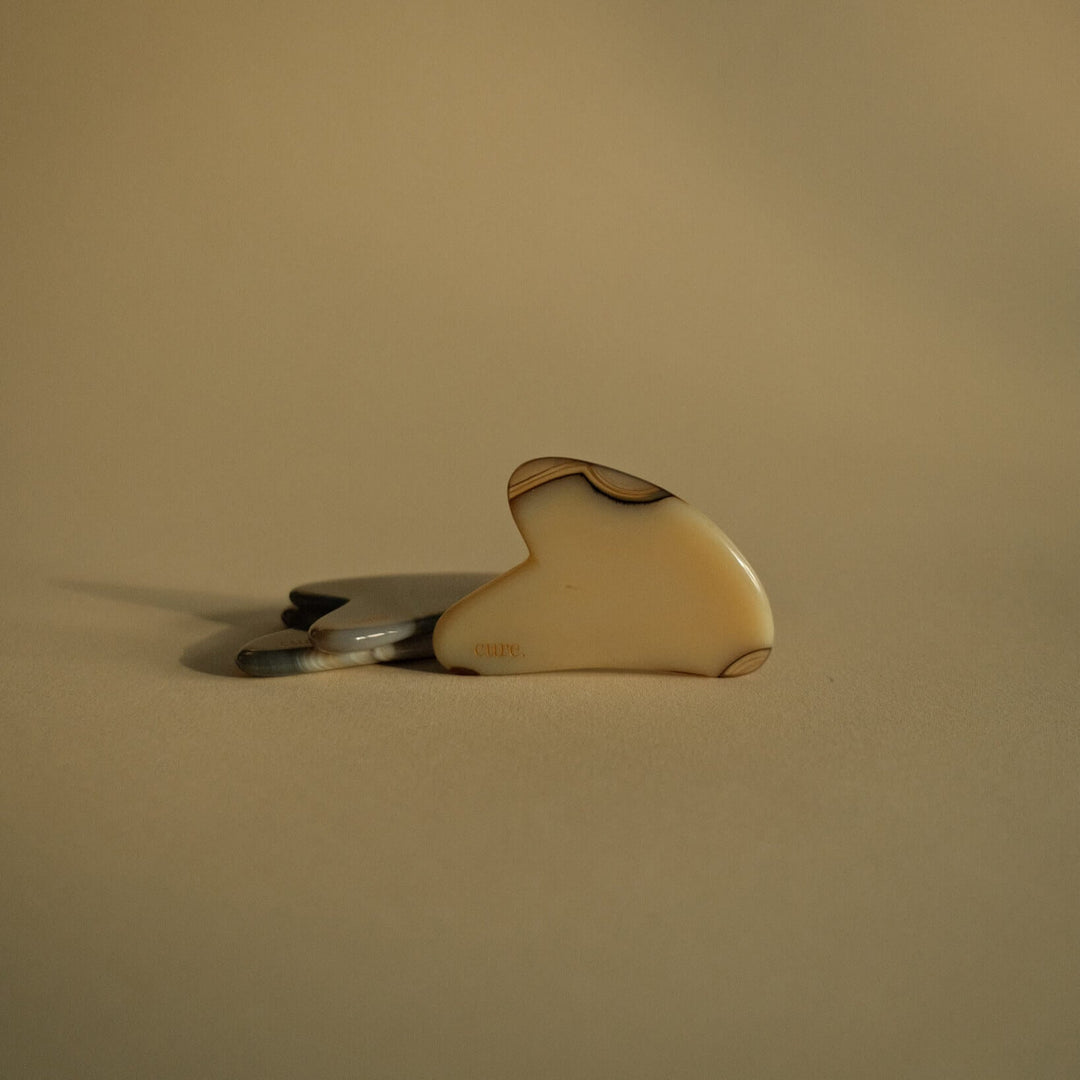 Natural Agate Heart Gua Sha
