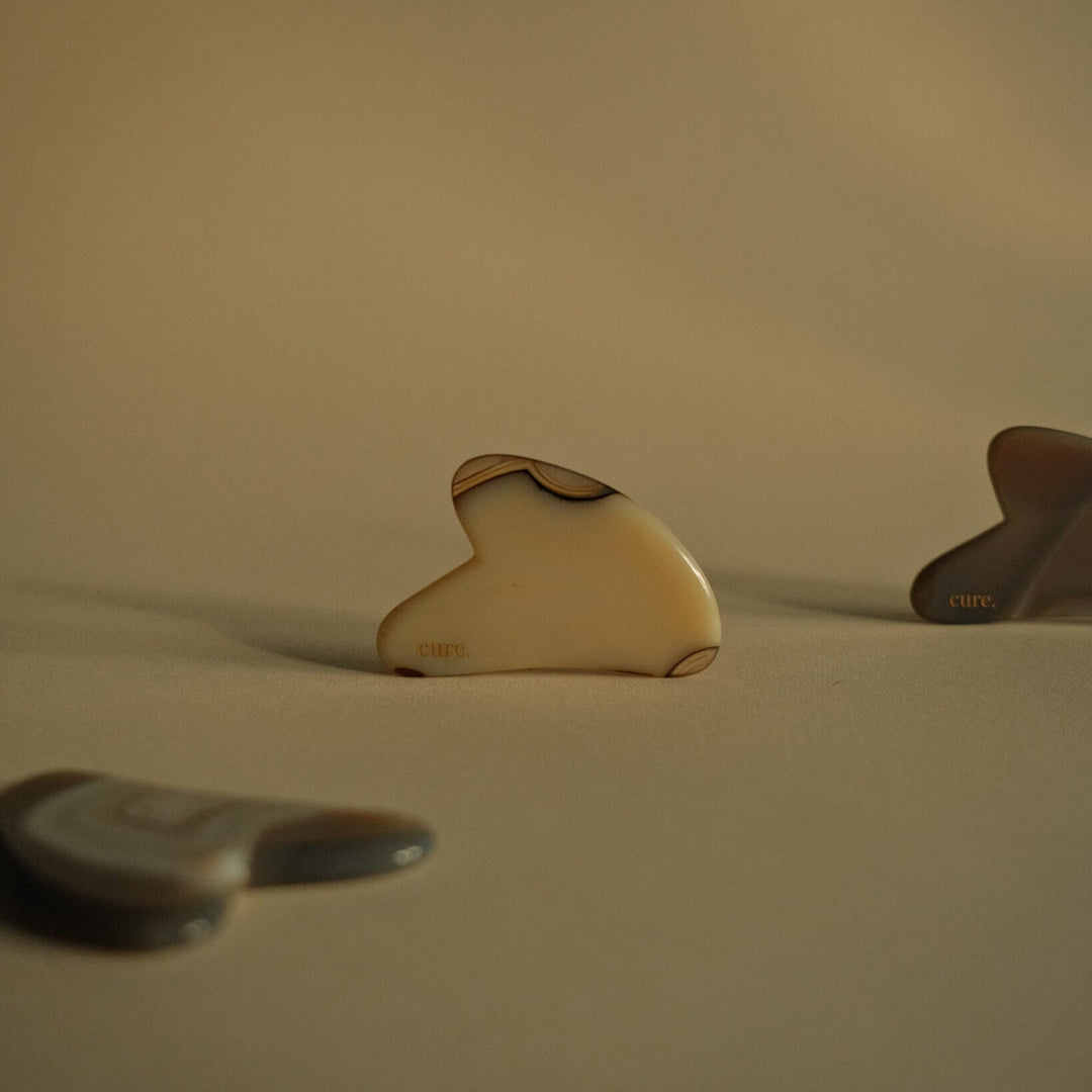 Natural Agate Heart Gua Sha