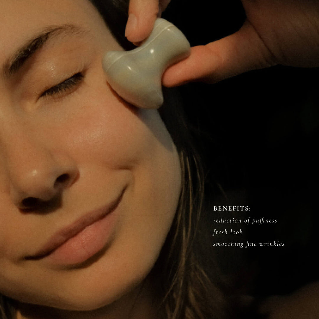 Natural Agate Mushroom Gua Sha Massager For Eye Care (Pair)