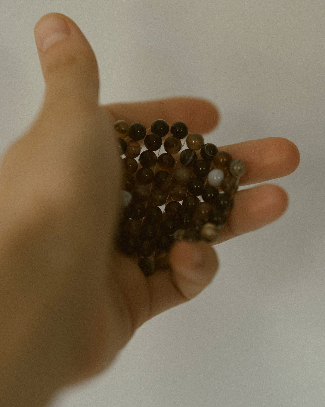 Natural Agate Stone Eye Patches Dark