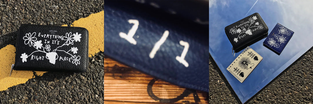 Hand Painted CELINE Card Case