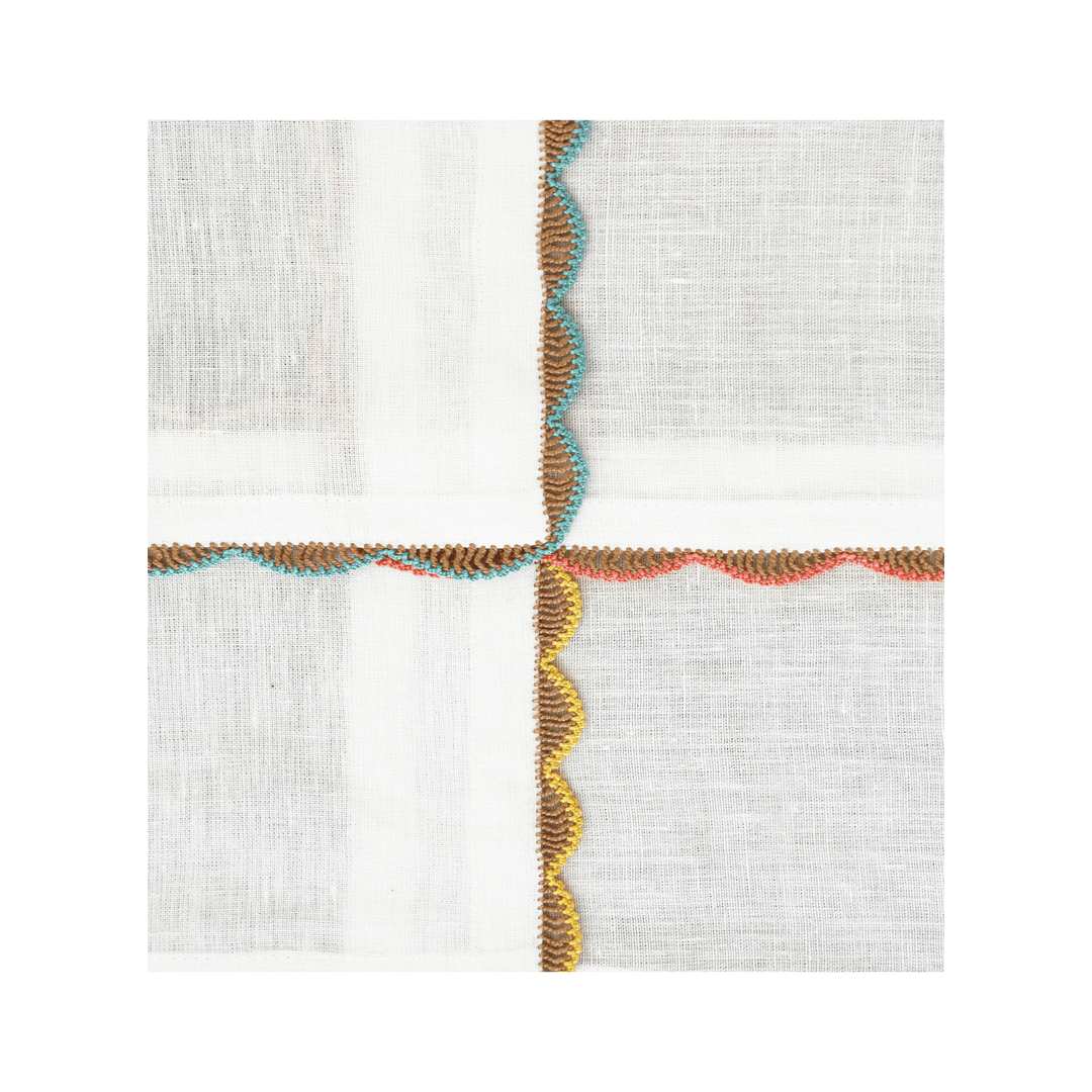 Lace Border Cocktail Napkins, Set of 4