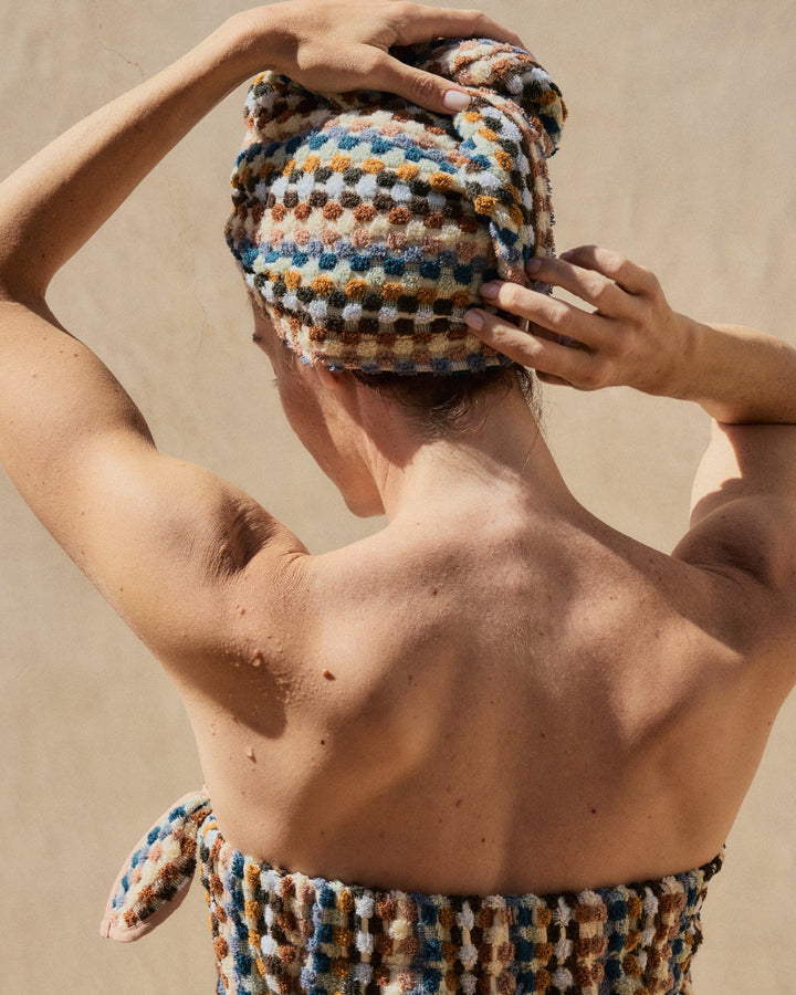 Organic Mosaic Hair Wrap Multi