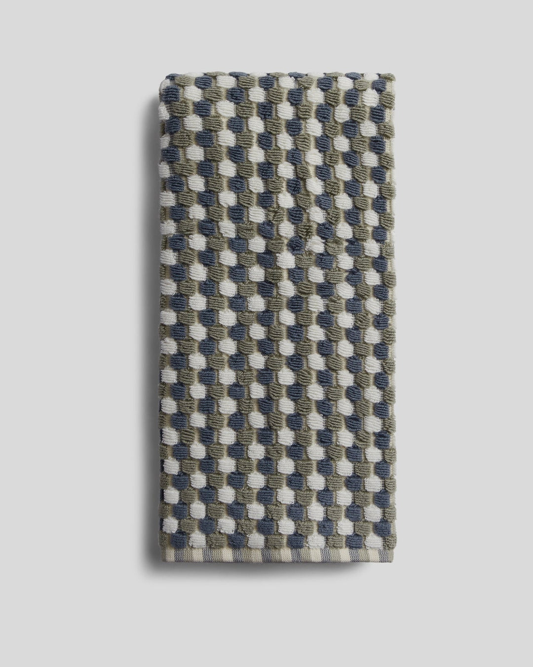 Organic Cotton Mosaic Towels Moss and Dusk