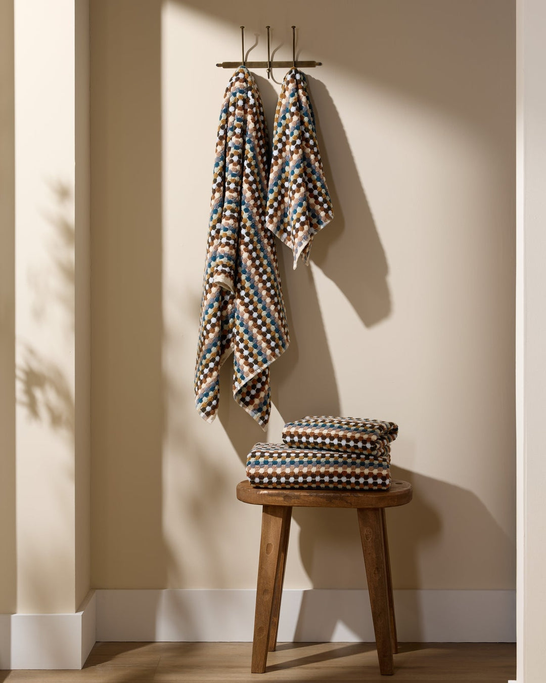 Organic Cotton Mosaic Towels Multi