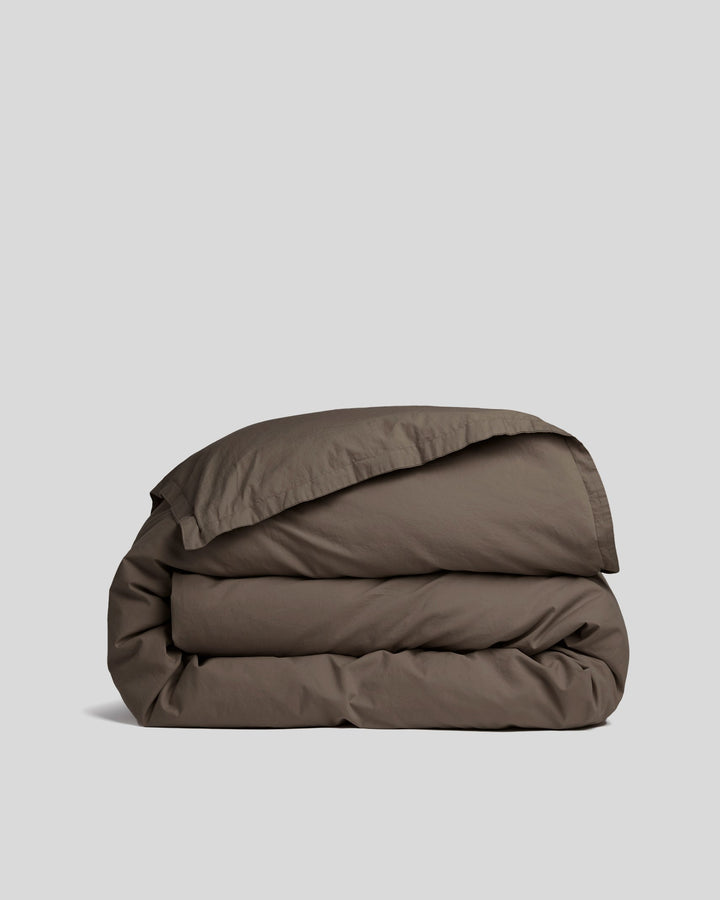 Percale Duvet Cover Warm Grey