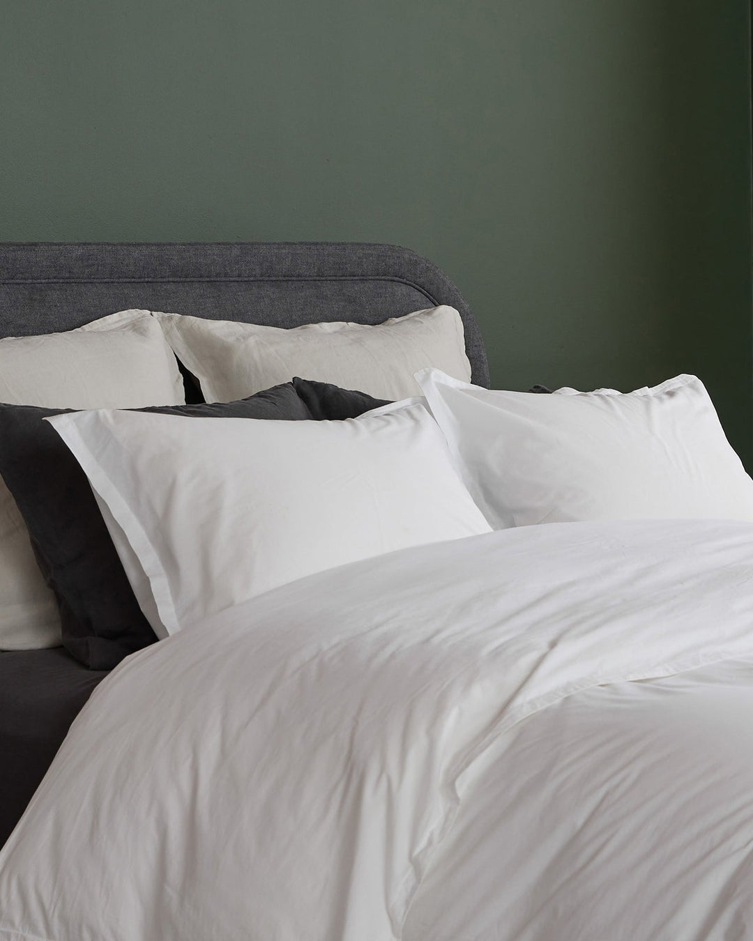 Percale Sham Set White