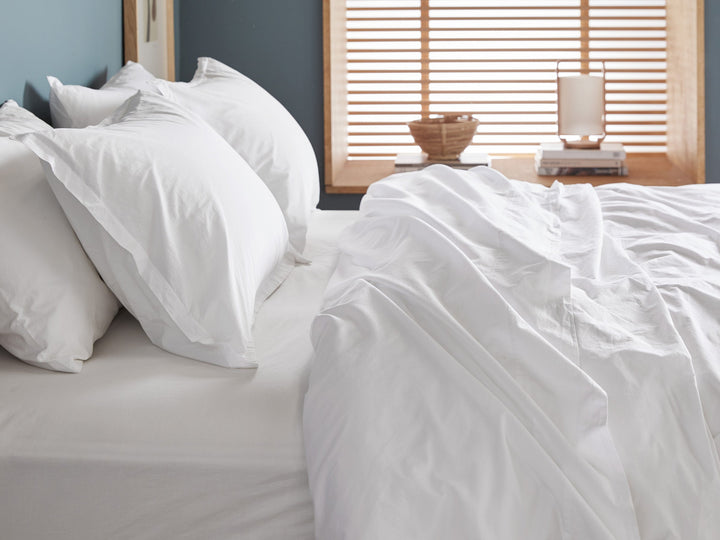 Percale Sham Set White