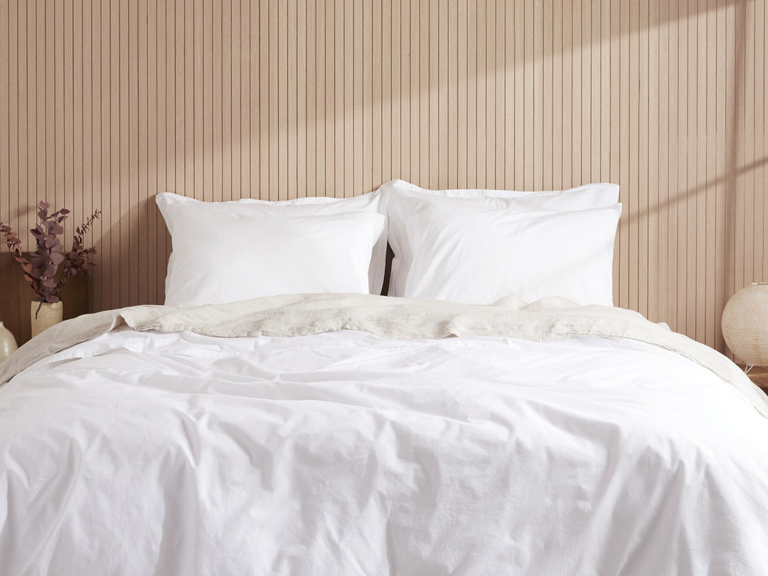 Percale Sham Set White