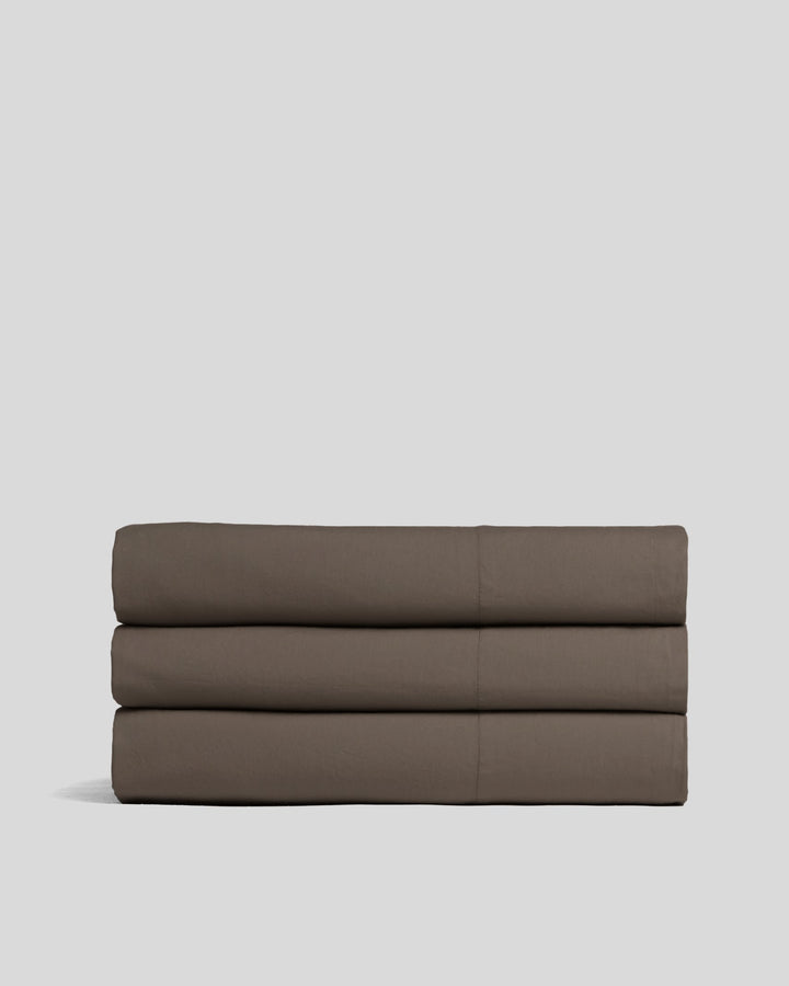 Percale Top Sheet Warm Grey