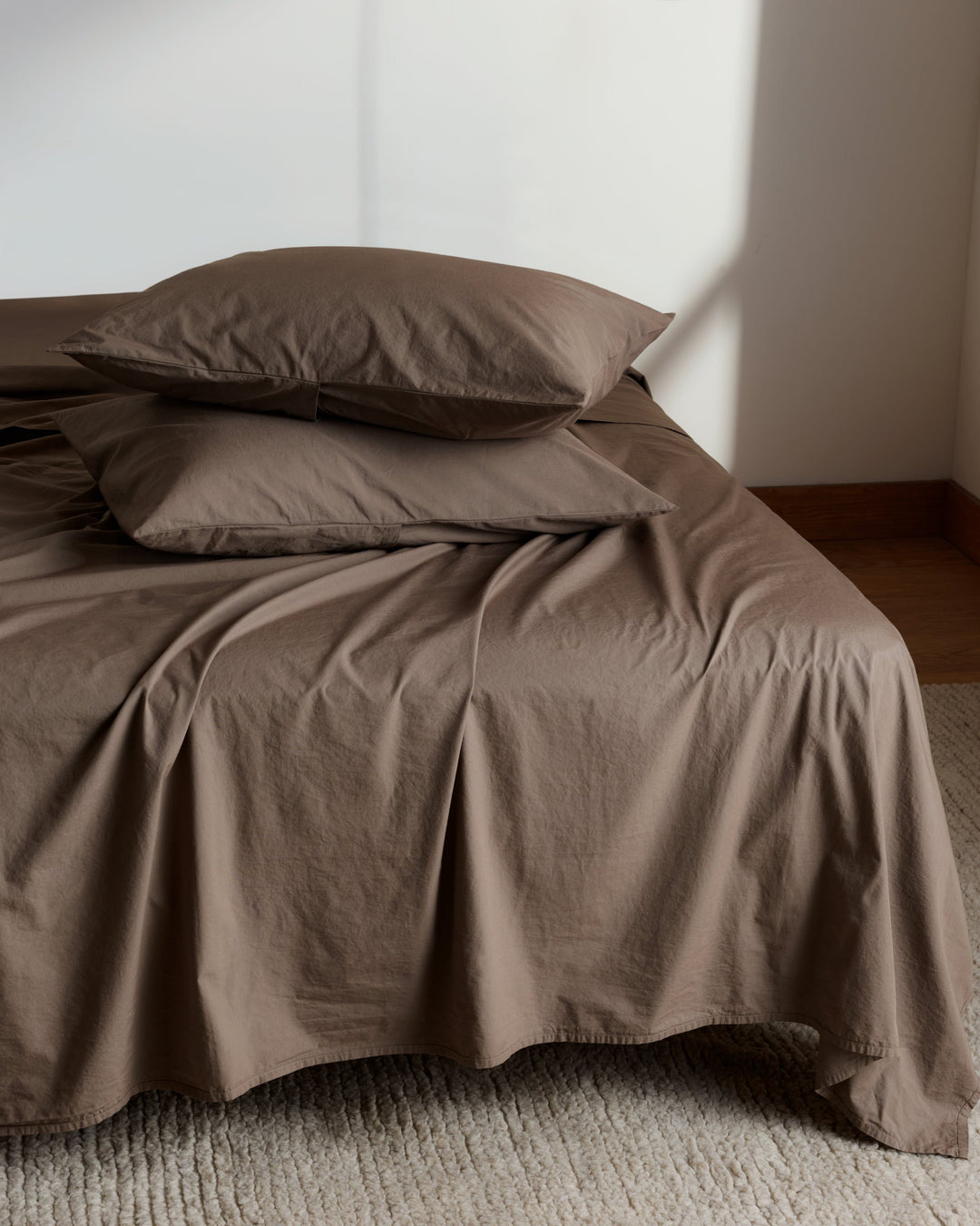 Percale Top Sheet Warm Grey
