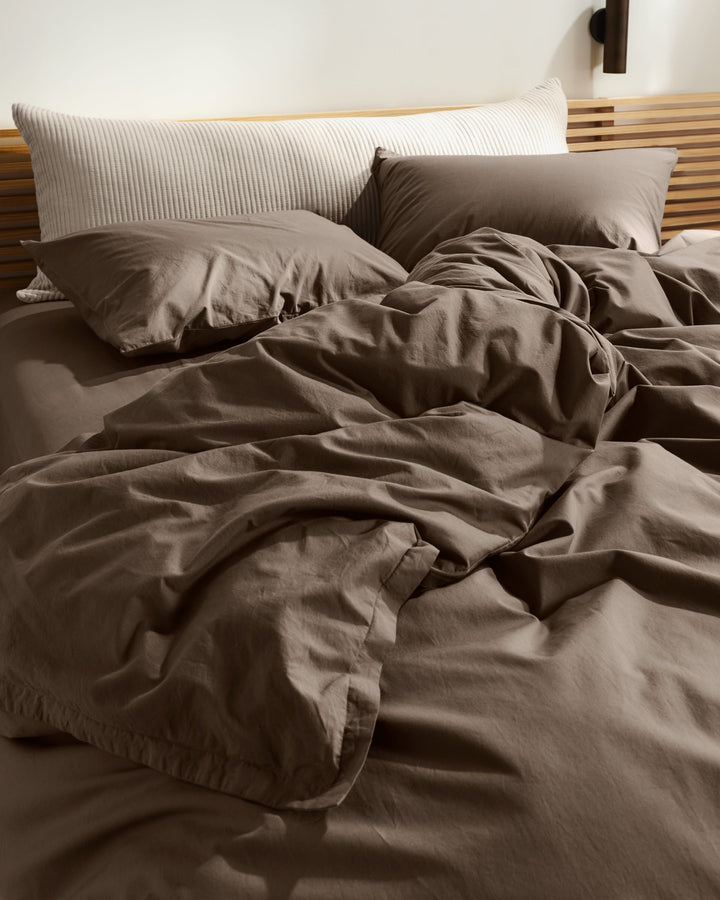 Percale Duvet Cover Warm Grey