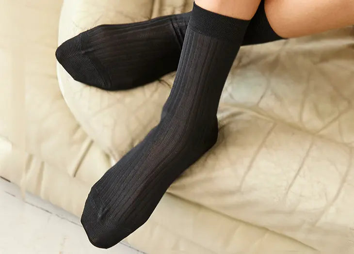 2-Pack Italian Silky Rib Socks