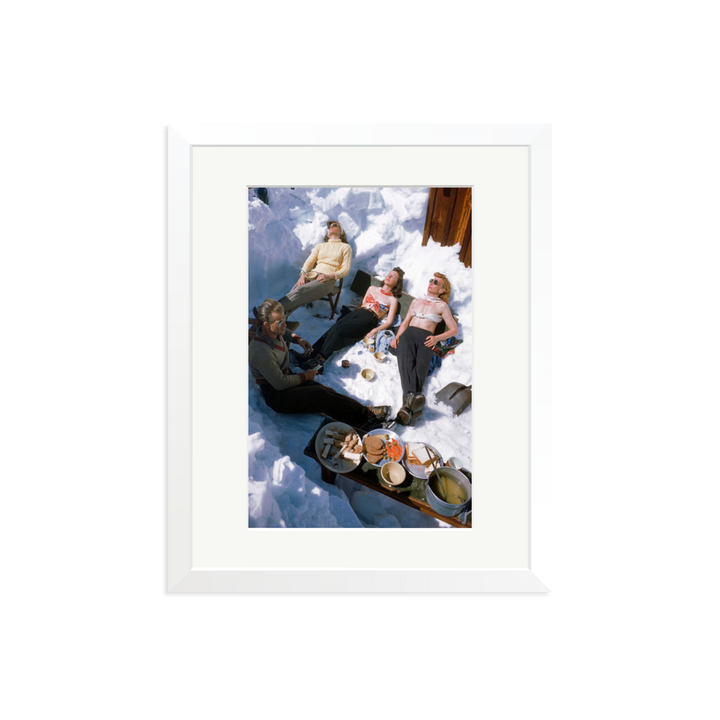Skiers Sunbathing