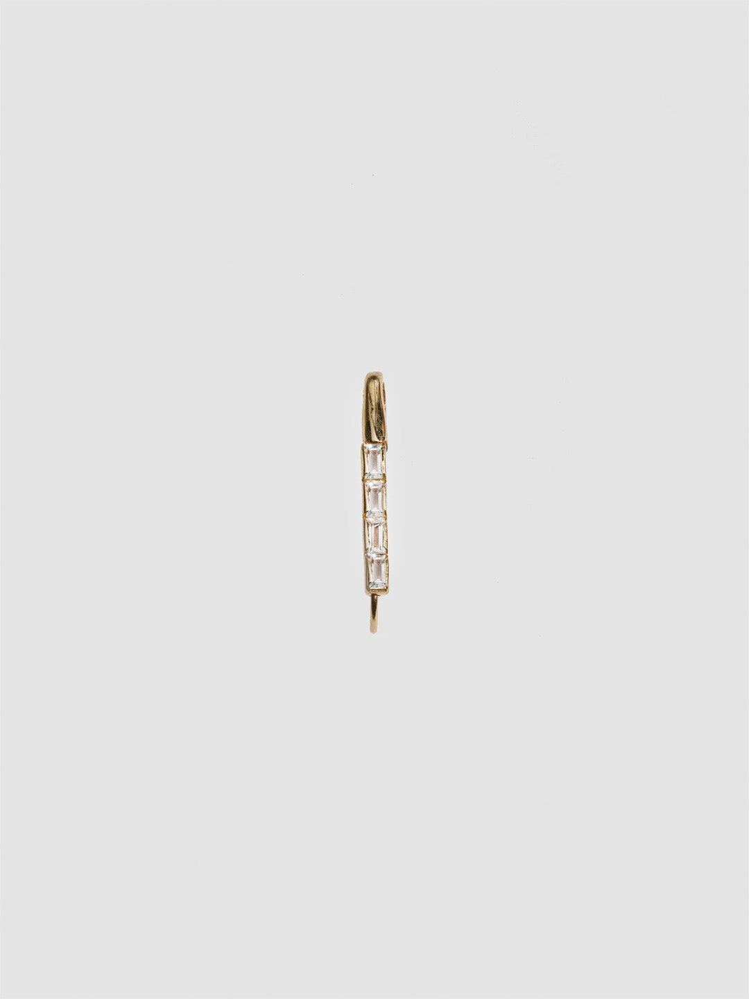 Baguette Safety Pin White Sapphires
