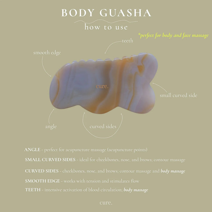 Natural Agate Gua Sha for Body Massage