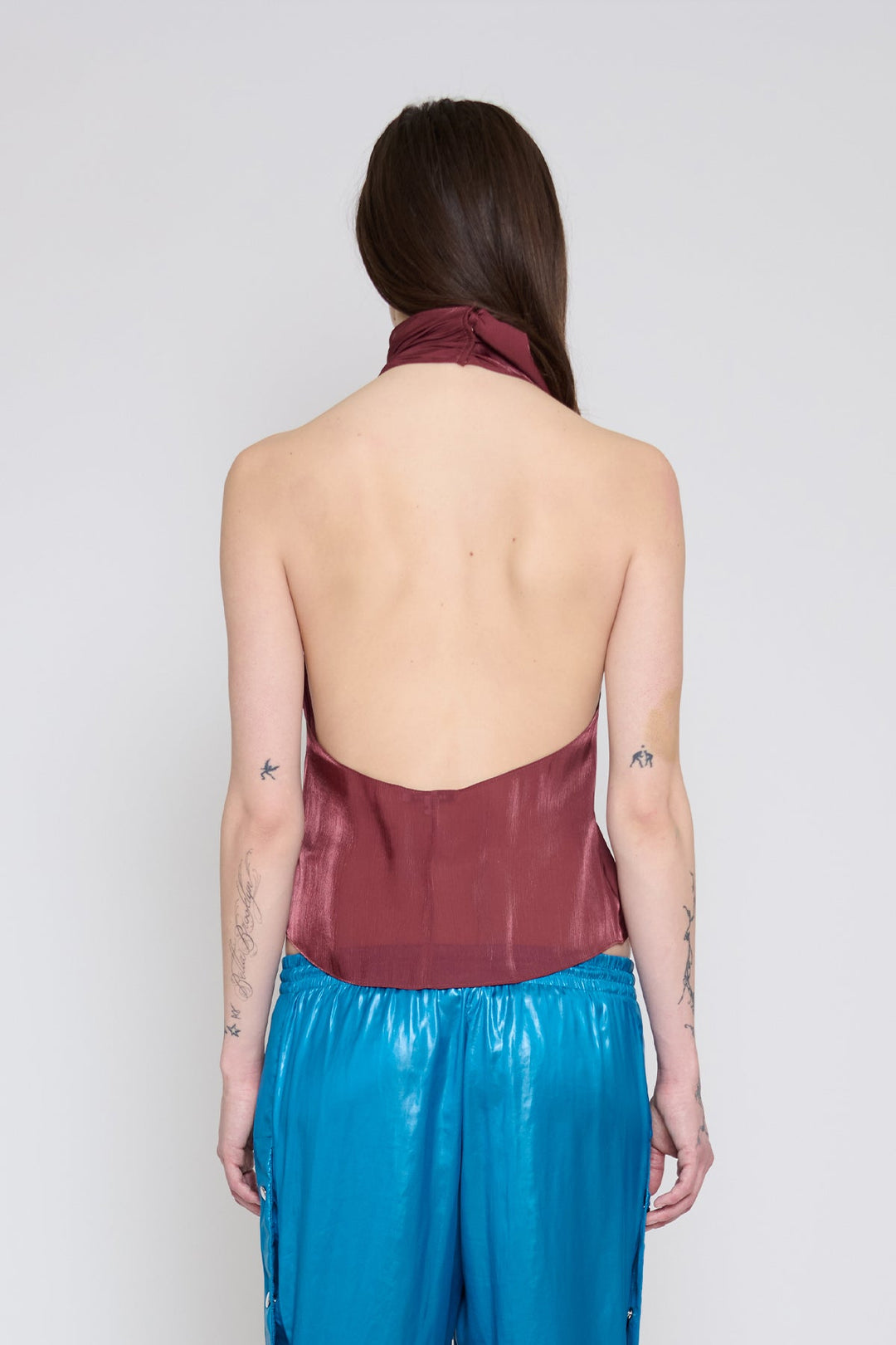 Low Back Halter Top Wine