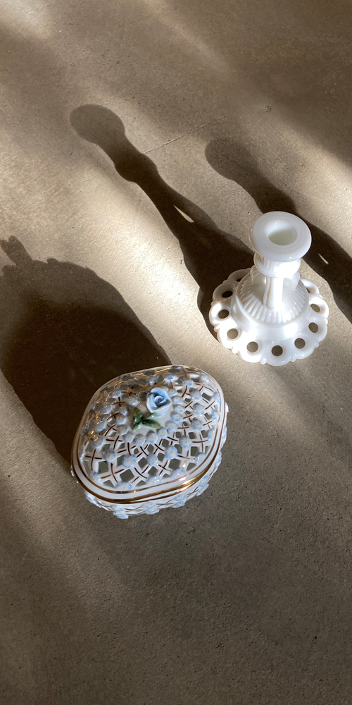 Porcelain Floral Lattice Jar