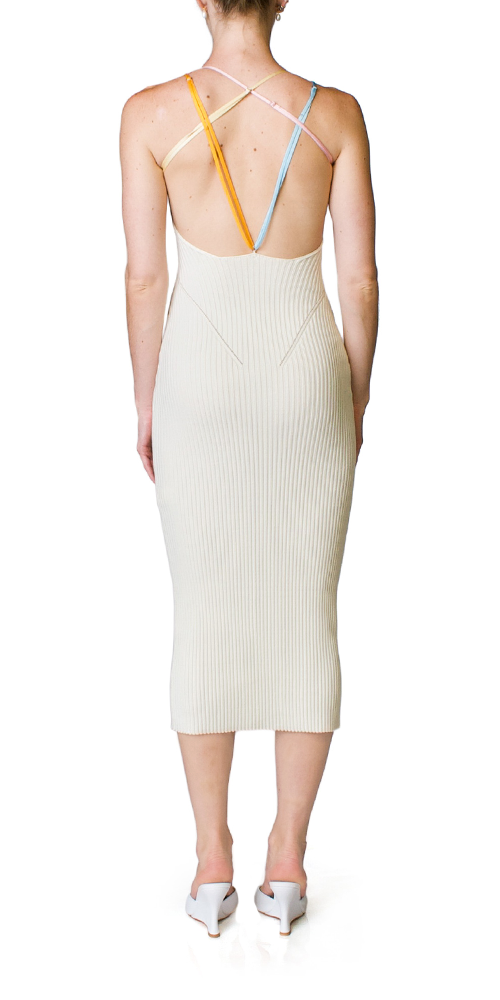 Anna October - Women's Rivoli Open Back Midi Casual Dress - White - Dresses Anna October - Women's Rivoli Open Back Midi Casual Dress - White - Dresses