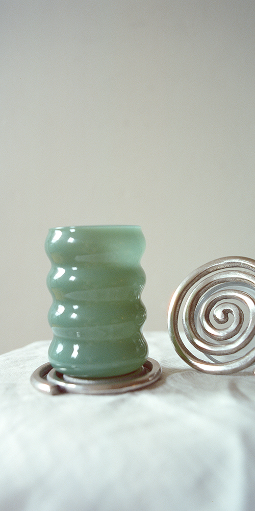 Opaque Ripple Cup Set Jade