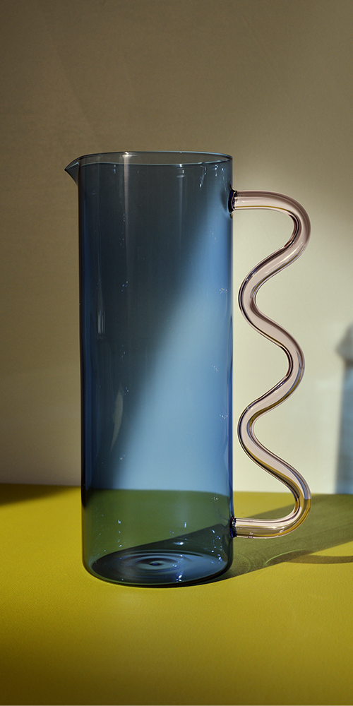 Wave Pitcher Blue/Pink