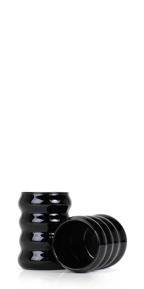 Opaque Ripple Cup Set Onyx