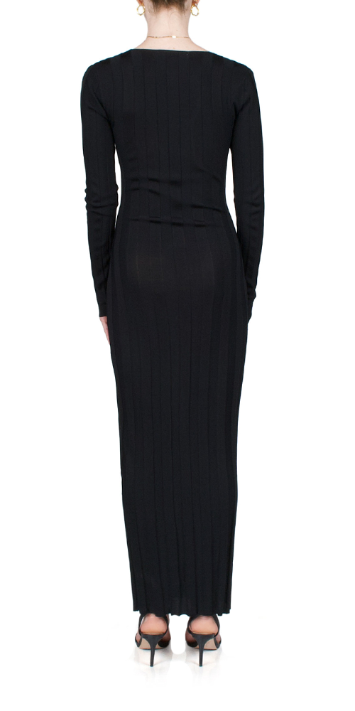 Liaison Knit Keyhole Maxi Dress