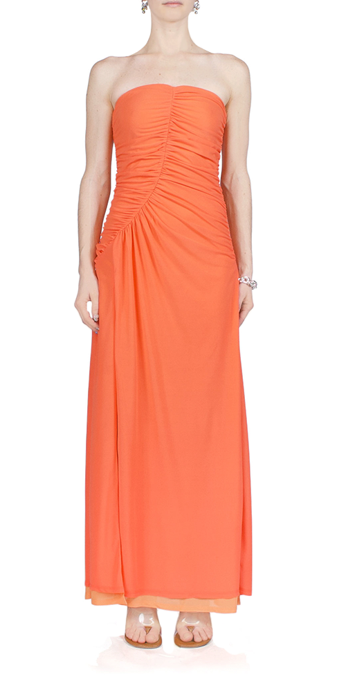 Mesh Swizzle Dress Sweet Coral