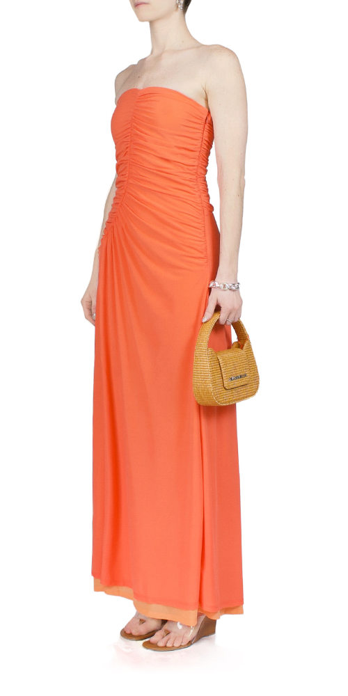 Mesh Swizzle Dress Sweet Coral