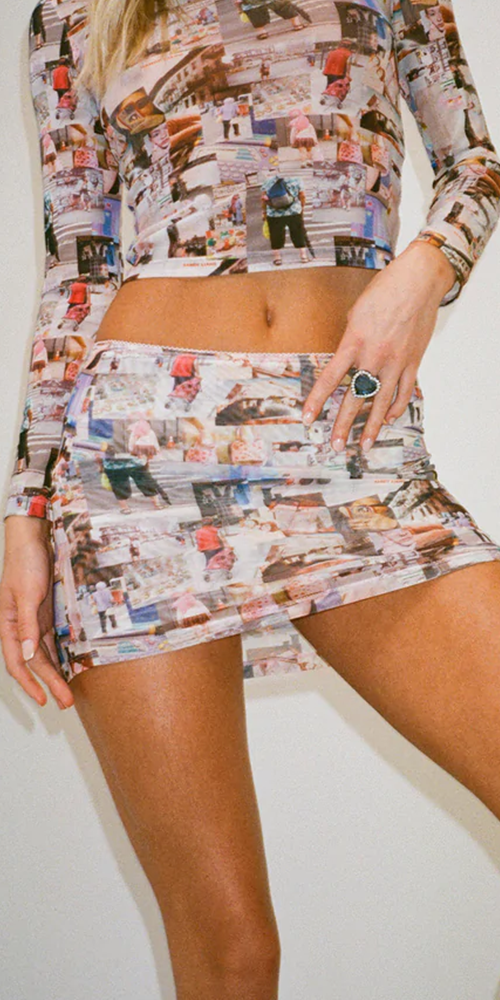 Jed Mesh Mini Skirt