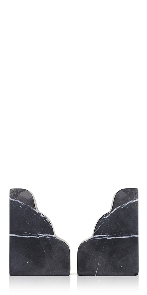 Cloud Bookend Nero Marble