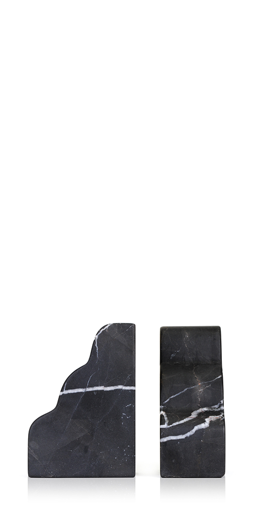 Cloud Bookend Nero Marble