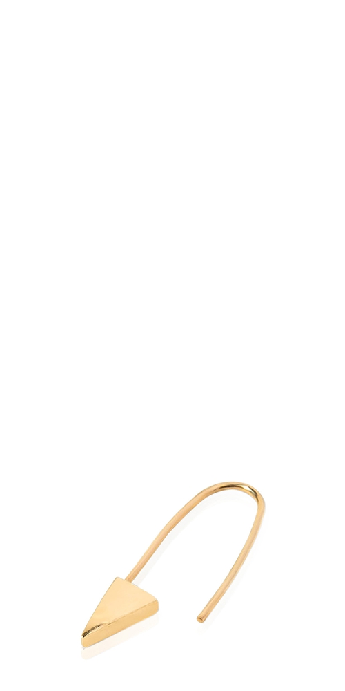 Loren Stewart Mini Triangle Safety Pin Earring | Garmentory