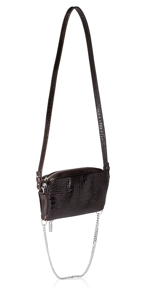 MM6 Maison Margiela Shoulder Bag Brown Croc Leather | Maison Rogue