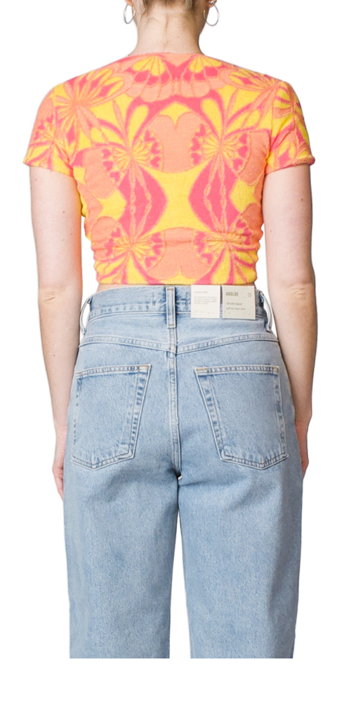 Terry Jacquard Crop Top