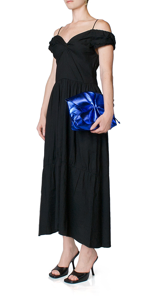 off the shoulder twist dress Vince Off Shoulder Twist Front Dress
